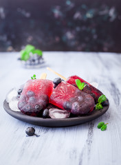 Homemade Popsicle Blueberry - Ice Cream