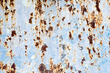 Rusted blue painted metal. Abstract texture matal background.