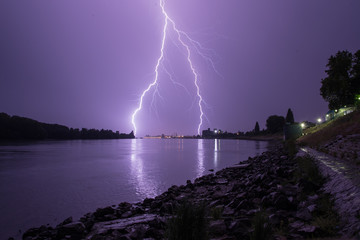 Lightning over Danube