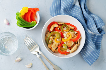 Chicken Bell pepper rice