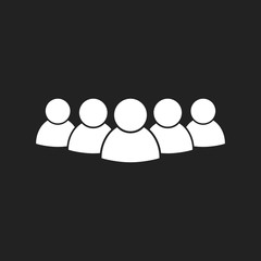 Group of people vector icon. Persons icon illustration.