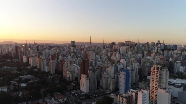 Aerial View of Sao Paulo city, Brazil