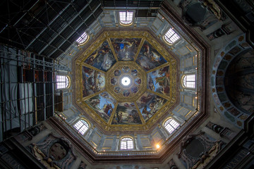 Fototapeta premium The frescoed dome in the Medici Chapel, Florence, Italy
