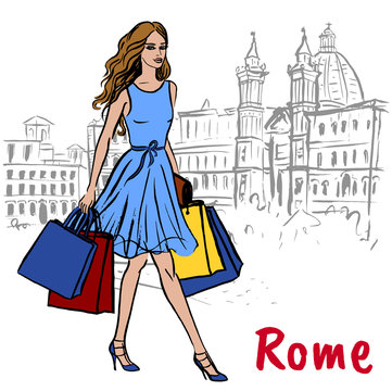 woman in Rome
