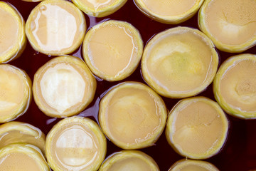 Artichokes prepared by the cook in the water