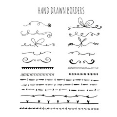 Collection of handdrawn borders
