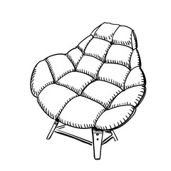 Modern chair sketch.