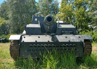 German tank of the Second World War at the exhibition near Voronezh.