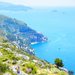Fototapeta na wymiar Adriatic Sea near Dubrovnik