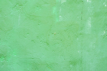 green painted concrete background
