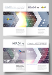 Cover template, abstract vector layout in A4 size. Retro style, mystical Sci-Fi background. Futuristic trendy design. Business templates for bi fold brochure, magazine, flyer, booklet, report.