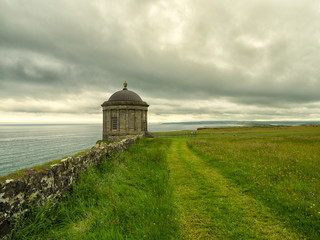 ruin of mussenden temple on North cliff,Northern Ireland