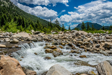 Scenic Alpine Valley in the Rocky Mountains