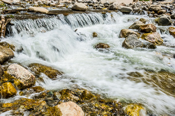 Naklejka na ściany i meble Stormy mountain stream in the Rocky Mountains, Colorado