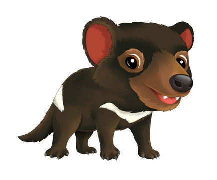 recommend clip art: cartoon isolated animal - happy and funny tasmanian devil