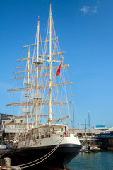 sailing vessel in port