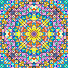 Abstract Colorful Digital Decorative Flower