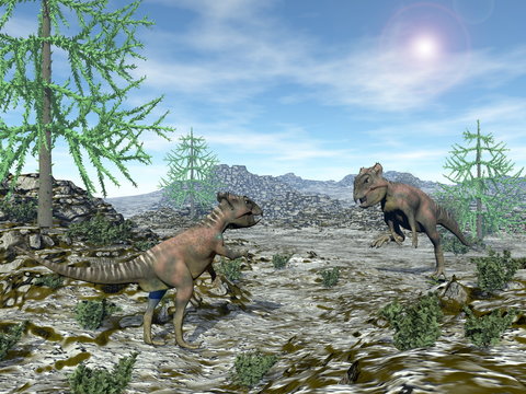 Archaeoceratops dinosaurs - 3D render