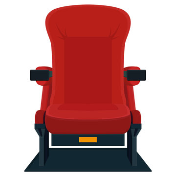 red cinema seat isolated clip art preview