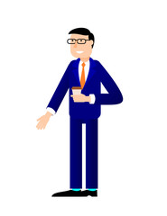 Office worker or business man relaxing while having coffee