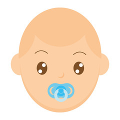 Isolated baby head