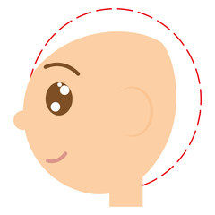 Isolated baby head