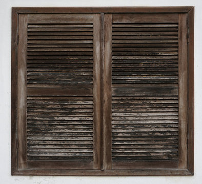 Old wooden window