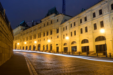 Fototapeta na wymiar near the Red Square and distant Kremlin