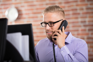 Businessman Talking On Phone