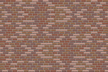 Fototapeta premium Red and gray brickwork. Vector realistic illustration.