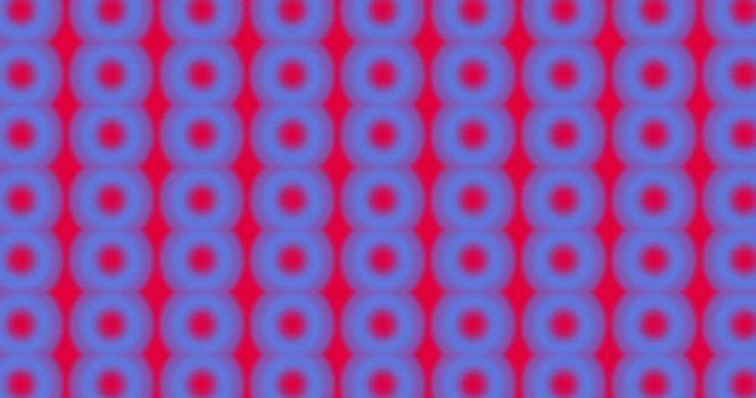Blue polka dots on vivid red background