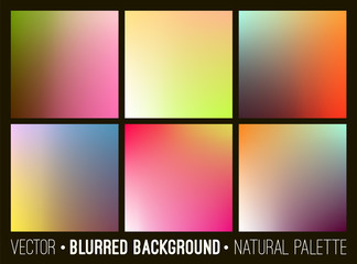 Blurred abstract backgrounds set.