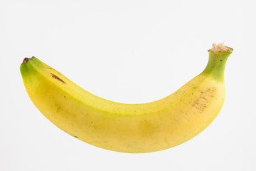 Banana (Musa acuminata) on white background