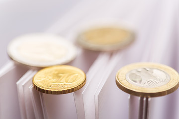 Euro Geld Auf Papierseiten