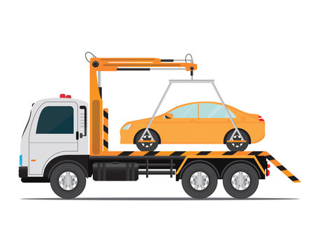 Tow truck car for transportation .