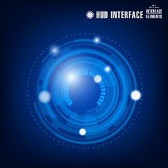 Futuristic virtual graphic touch user interface, HUD