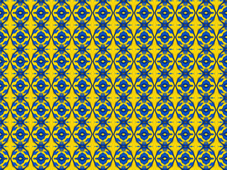 Blue and Yellow odd shapes background pattern