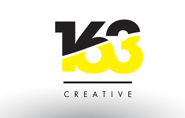 Obraz premium 163 Black and Yellow Number Logo Design.