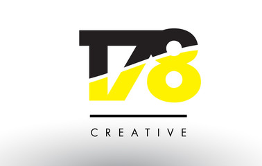 178 Black and Yellow Number Logo Design.