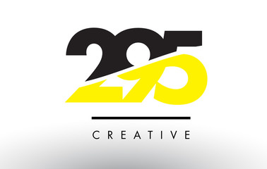 295 Black and Yellow Number Logo Design.