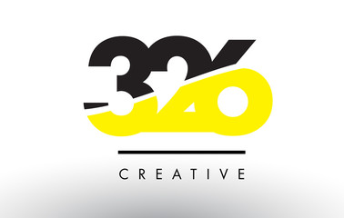 Obraz premium 326 Black and Yellow Number Logo Design.