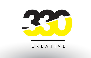 Obraz premium 330 Black and Yellow Number Logo Design.