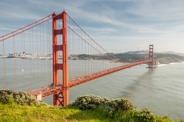 Golden Gate Bridge with a view of San Francisco