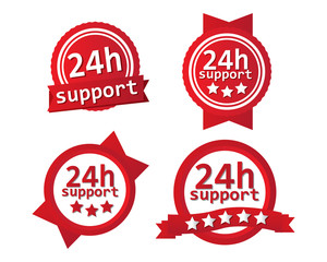 24 hours support red badge