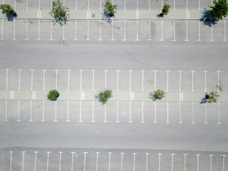 Empty parking lot - Top down aerial view © STOCKSTUDIO