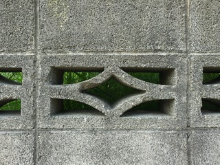 コンクリートブロックの壁