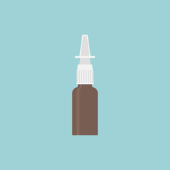 Obraz premium Nasal spray bottle illustration, flat design
