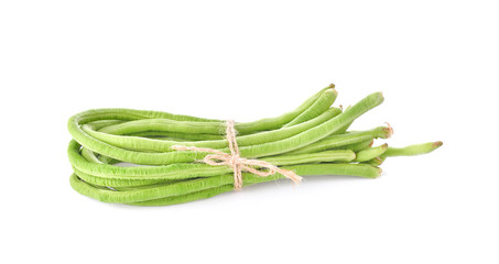 Long bean on white background