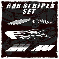 Tribal and cool Car stripe set top print on vinyl and adhesive on vehicle