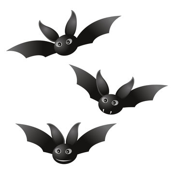 cute bat cartoon isolate on white